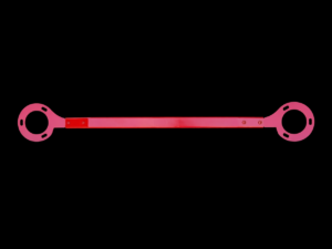 Strut Brace – Peugeot 205 GTI/CTI – Red – Simple