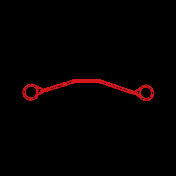 Strut Brace – Peugeot 205 TU Engine – Red