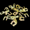 Supports de durite de frein avec clips – Peugeot 205 GTI / CTI – acier zingué jaune – kit complet