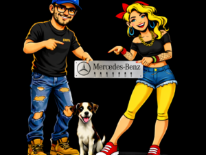 Porte-clés / support à outils Mercedes – 520 x 110 mm – Acier S235 découpé au laser 1,5 mm