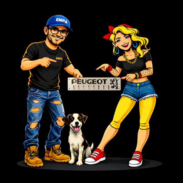 Porte-clés / support à outils Peugeot années 80 – 520 x 110 mm – Acier S235 découpé au laser 1,5 mm