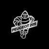 Décoration murale en acier découpé au laser – Michelin Man Peugeot 205 – 300 x 300 mm
