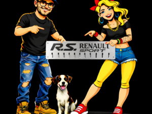 Porte-clés / support à outils Renault Sport – 520 x 110 mm – Acier S235 découpé au laser 1,5 mm