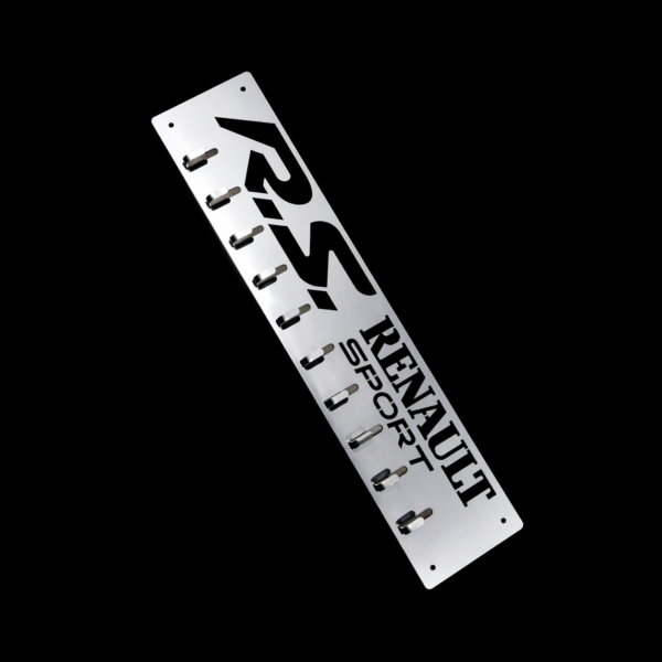 Porte-clés / support à outils Renault Sport – 520 x 110 mm – Acier S235 découpé au laser 1,5 mm