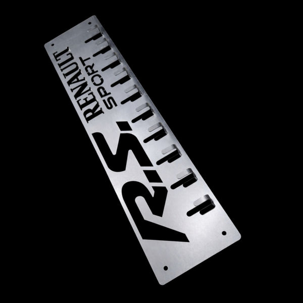 Porte-clés / support à outils Renault Sport – 520 x 110 mm – Acier S235 découpé au laser 1,5 mm