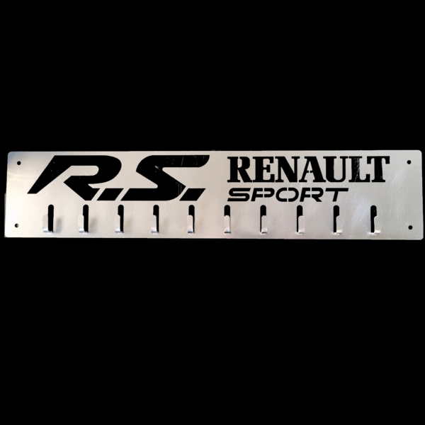 Porte-clés / support à outils Renault Sport – 520 x 110 mm – Acier S235 découpé au laser 1,5 mm