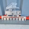 Porte-clés mural Camper – Happy Campervan Life – Acier découpé au laser